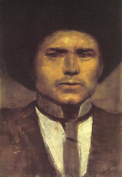 Study of a Head Nyuli by Laszlo Mednyanszky